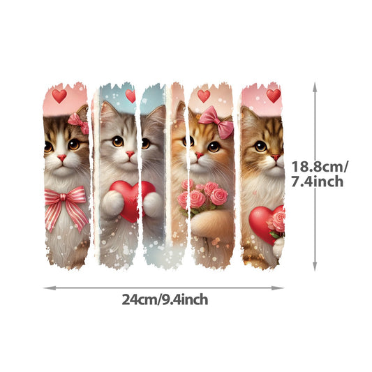 Cute Cat Heat Transfer Patches - Washable Iron On Stickers for DIY Clothing Decoration