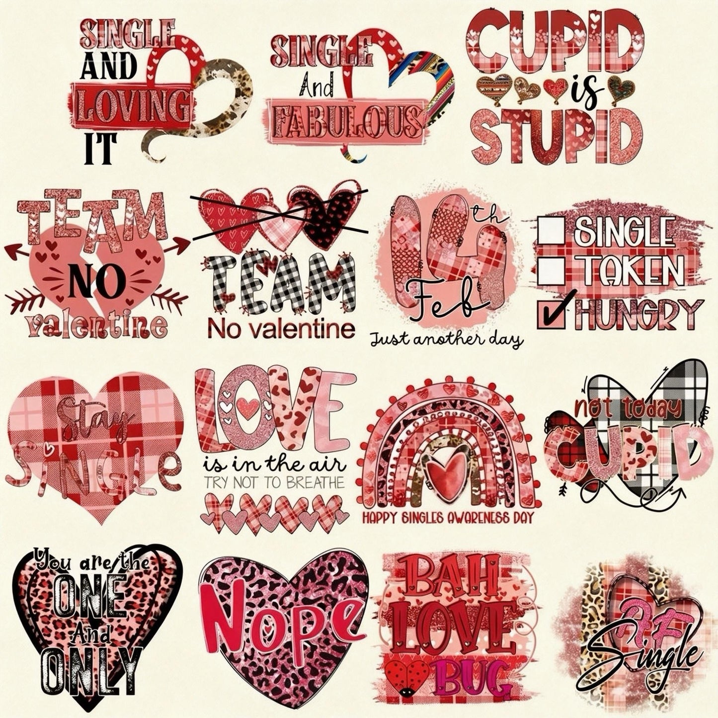 Valentine's Day Couple Iron-On Patches - DIY Heat Transfer Decals, Washable Romantic Prints for Couples' Outfits