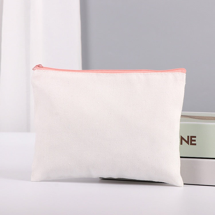 Custom Logo Heat Transfer Pouch – Durable Zipper Design, Suitable for Students & Travelers