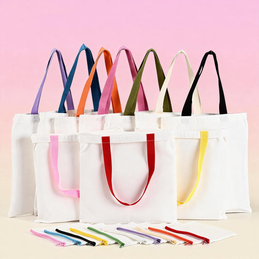 DIY Heat Transfer 2-Piece Set: Colorful Canvas Crossbody Bag & Zipper Pencil Case