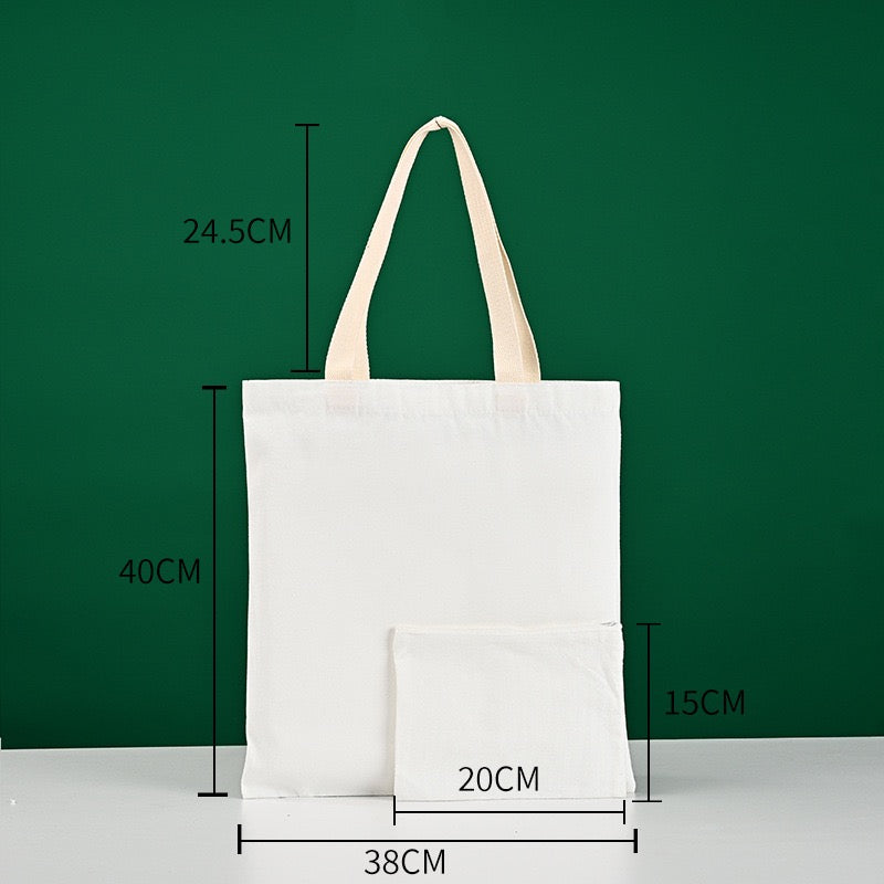 DIY Heat Transfer 2-Piece Set: Colorful Canvas Crossbody Bag & Zipper Pencil Case