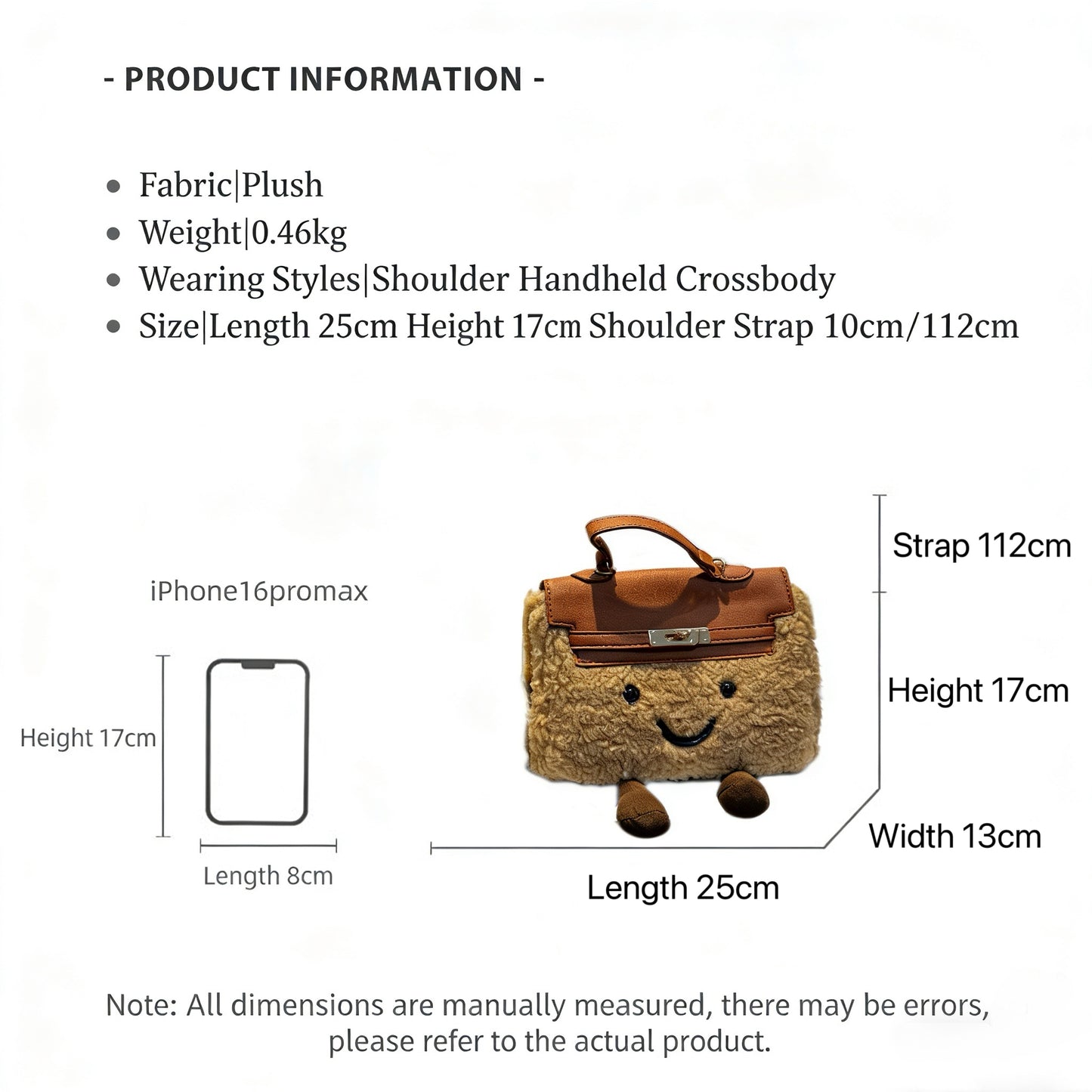 Viral Cartoon Sprite Plush Handbag | Jelly Handbag | Kawaii Fluffy Crossbody Bag | Limited Time Gift: Bag Chain