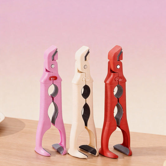 3-in-1 kitchen gripper in black color flat lay