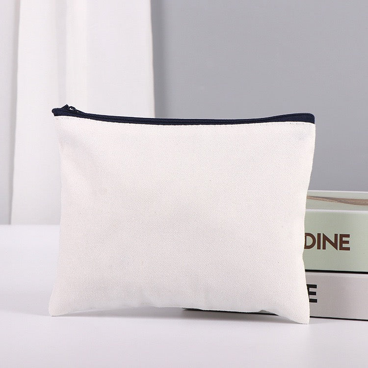 Custom canvas pencil case with heat transfer design