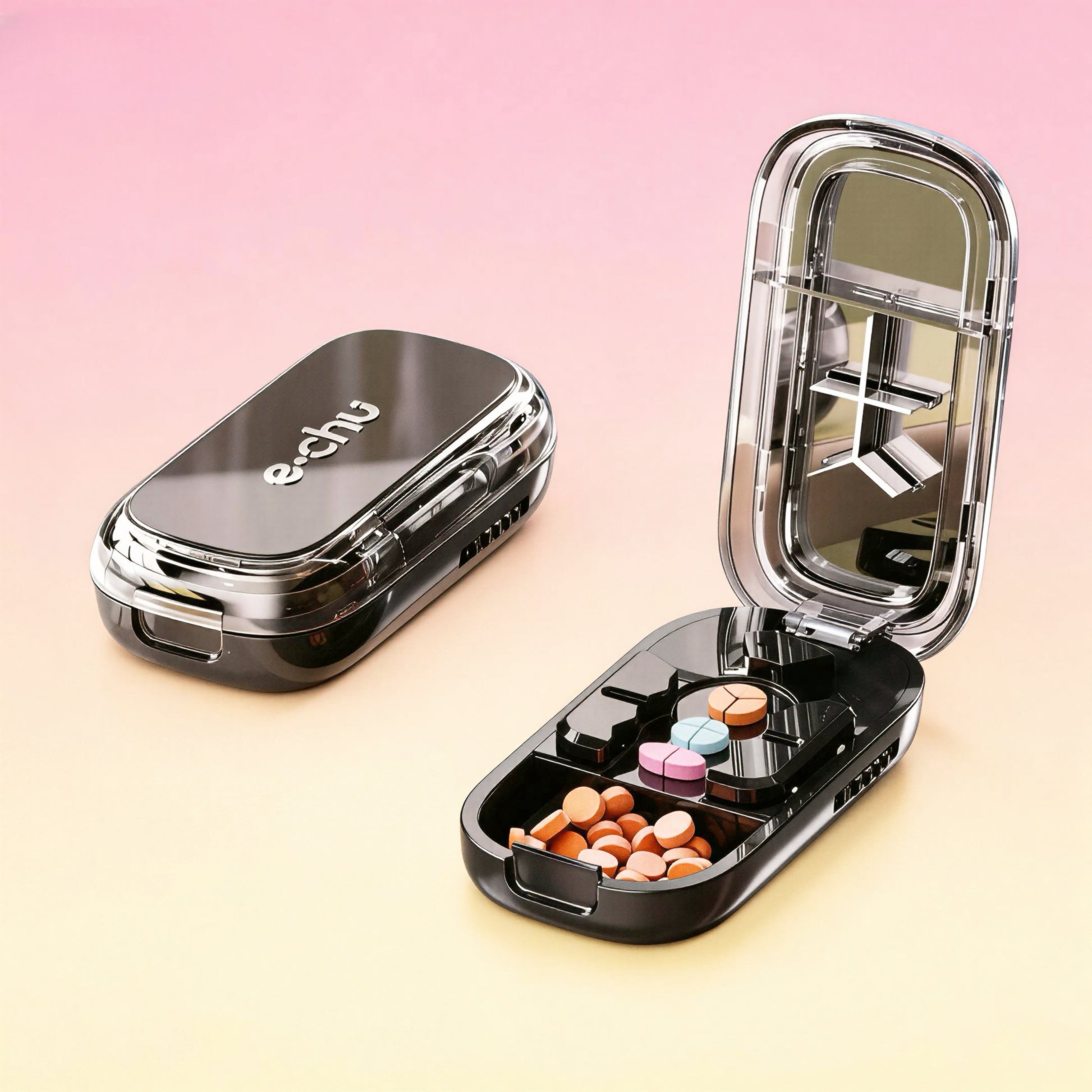 Multifunctional pill cutter with medication stored inside