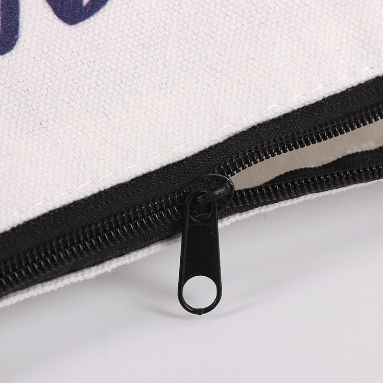 Zipper pouch open showing spacious interior